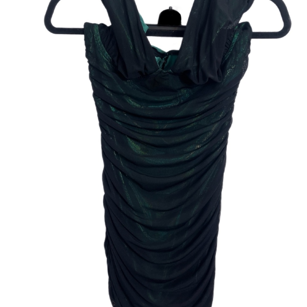 Elegant Black and Green Dress